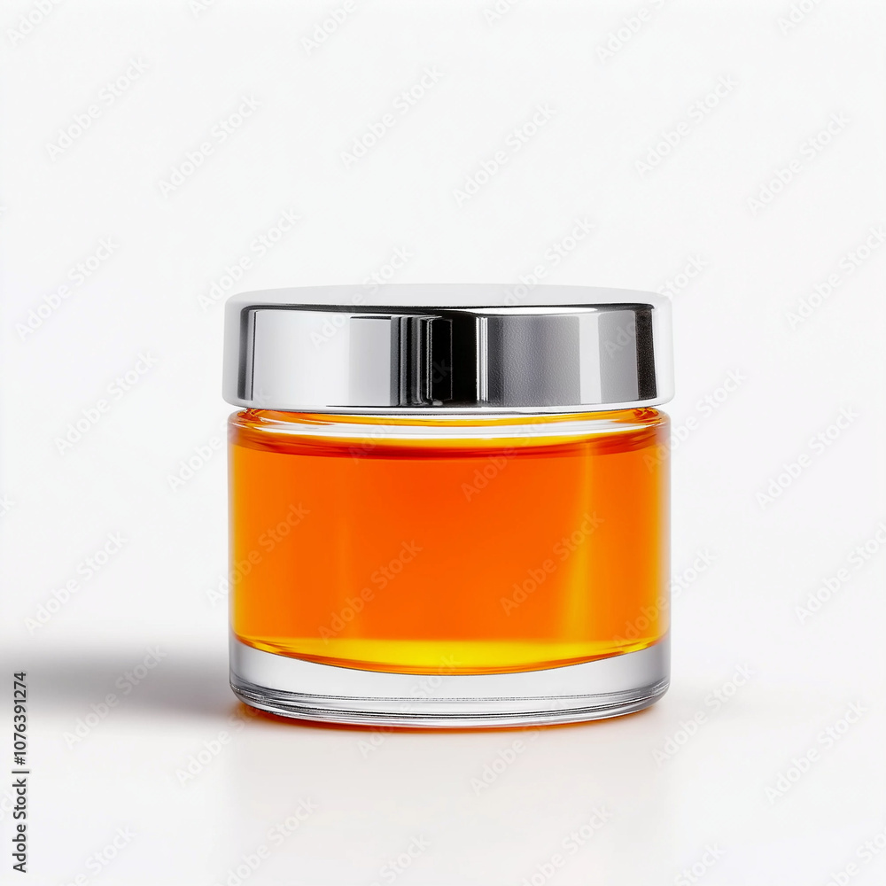 Elegance in Simplicity Glass Jar with Vibrant Orange Contents Elegance in Simplicity Glass Jar with Vibrant Orange Contents
