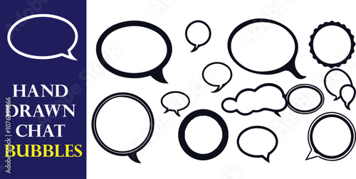 Black speech bubble collection. Set of speech bubble. Speech bubble comic set. Talk Cloud speech bubbles collection, Vector chat bubble line art vector icon for apps