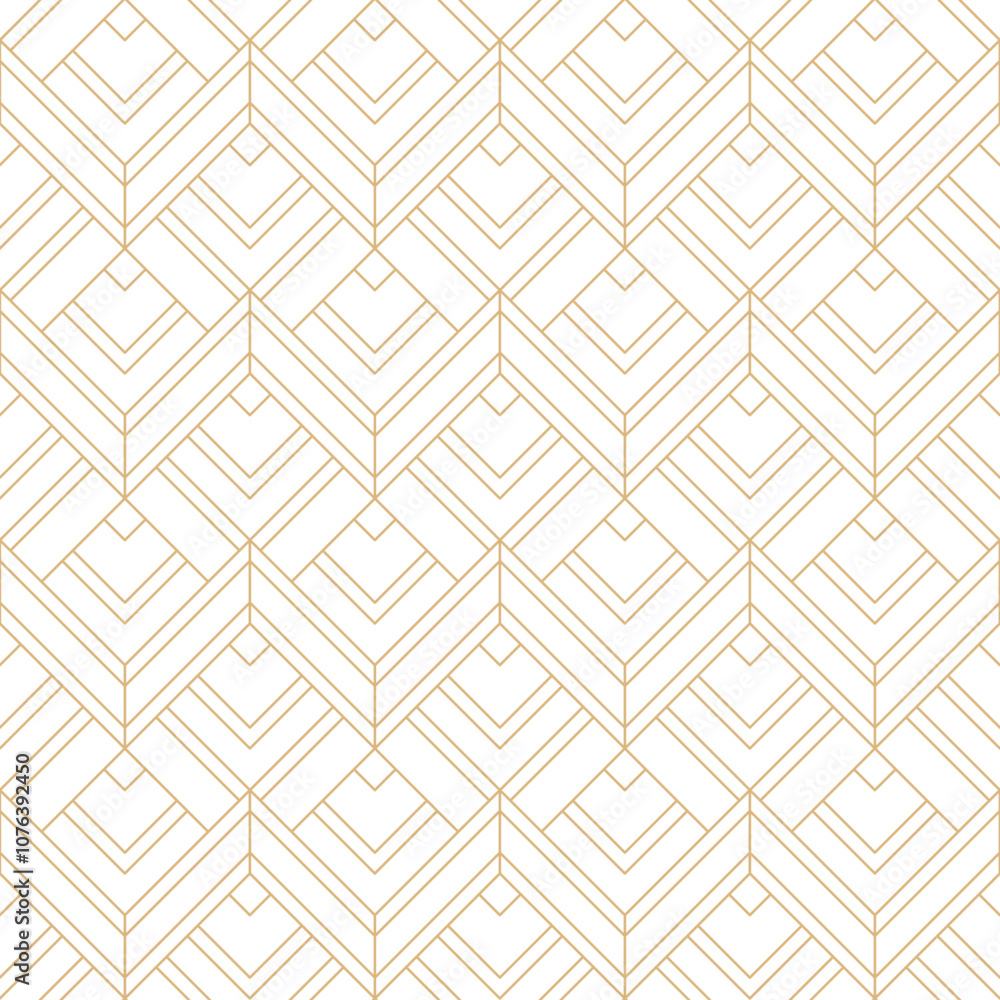 Gold and white chevron lines seamless pattern. Geometric linear diamond grid pattern. Luxurious linear texture pattern. Gold and white chevron lines seamless pattern. Geometric linear diamond grid pattern. Luxurious linear texture pattern.