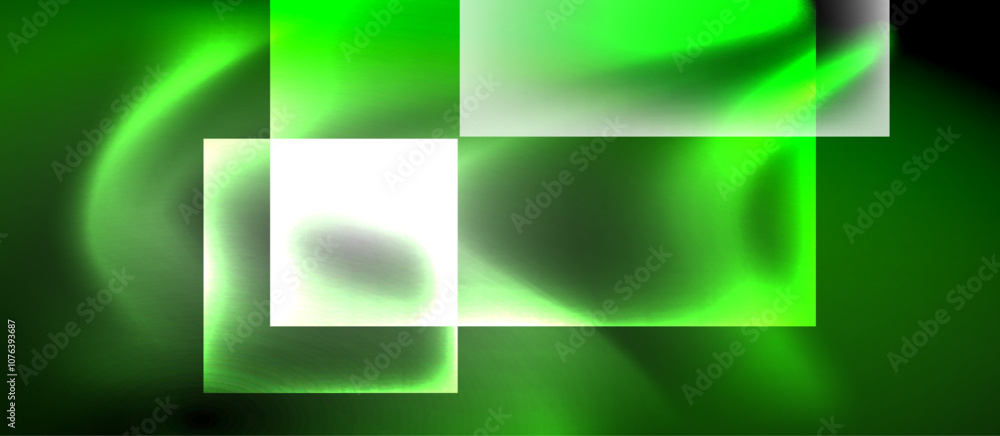 Dark neon colors with glass square shapes Dark neon colors with glass square shapes
