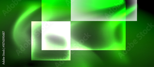 Dark neon colors with glass square shapes