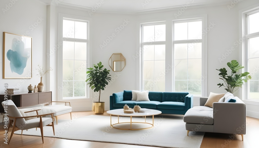 Photo interior modern design room 3d illustration Photo interior modern design room 3d illustration