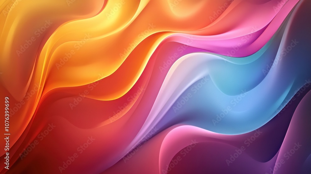 Obraz premium Abstract Background with Intertwined Multicolored Waves