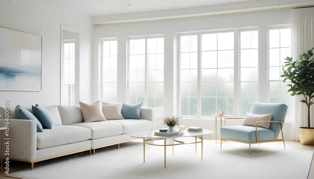 Fototapeta premium Photo interior modern design room 3d illustration