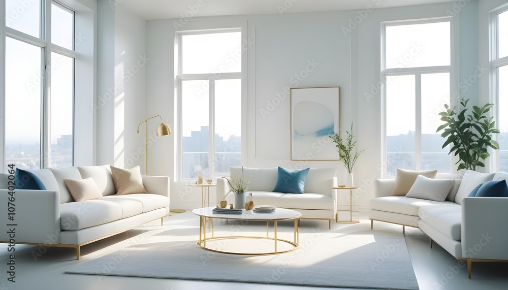 Photo interior modern design room 3d illustration Photo interior modern design room 3d illustration