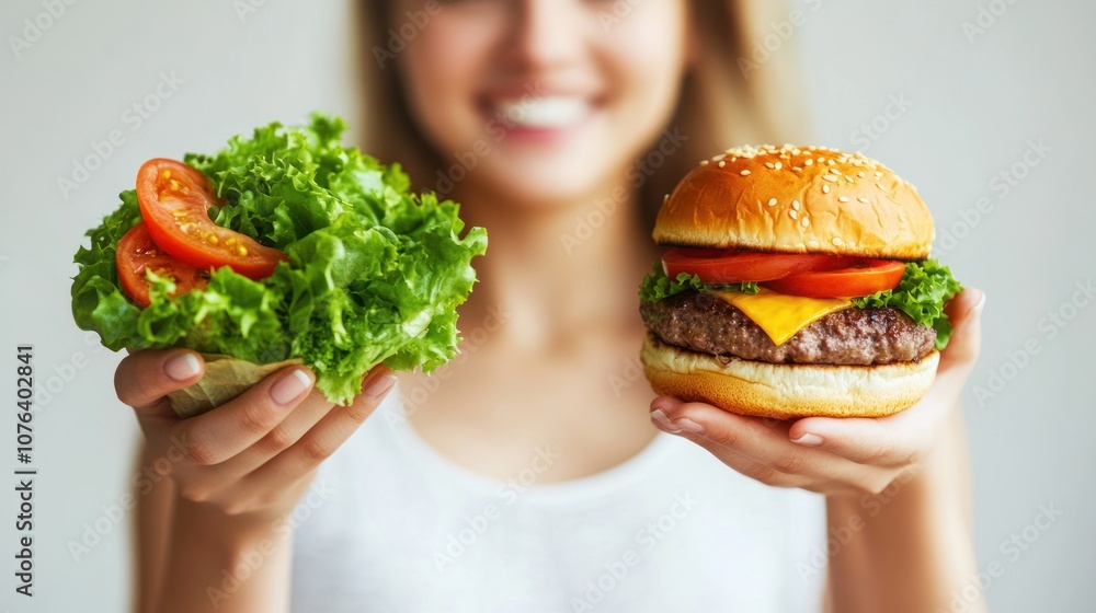 Healthy Choice - Burger vs. Salad Healthy Choice - Burger vs. Salad