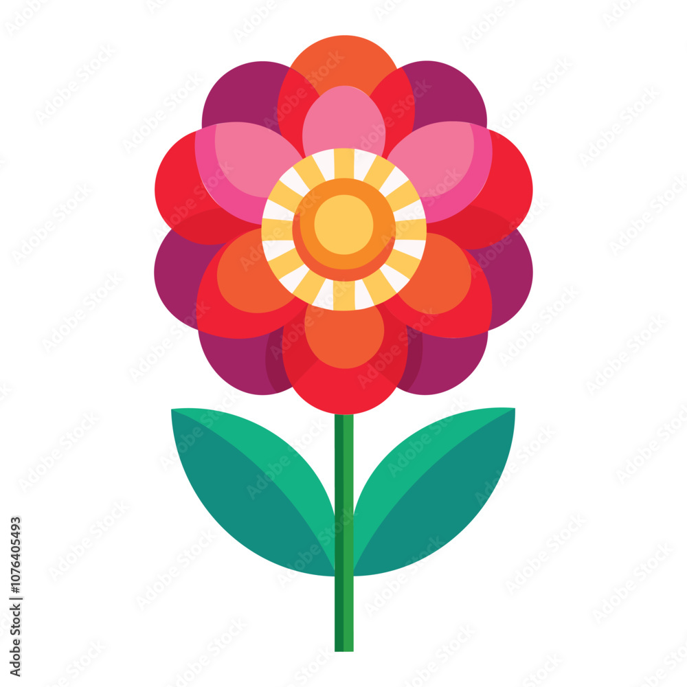 flat design flower vector illustration for modern floral artwork flat design flower vector illustration for modern floral artwork