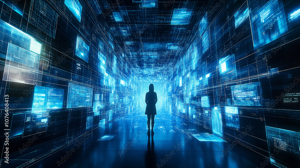 A Glimpse into Tomorrow Virtual Space Depicting AI Integration A Glimpse into Tomorrow Virtual Space Depicting AI Integration