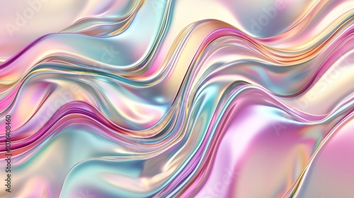 The holographic foil textures offer a dreamy colorful effect to this abstract iridescent background