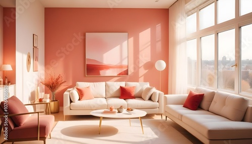 Photo interior modern design room 3d illustration