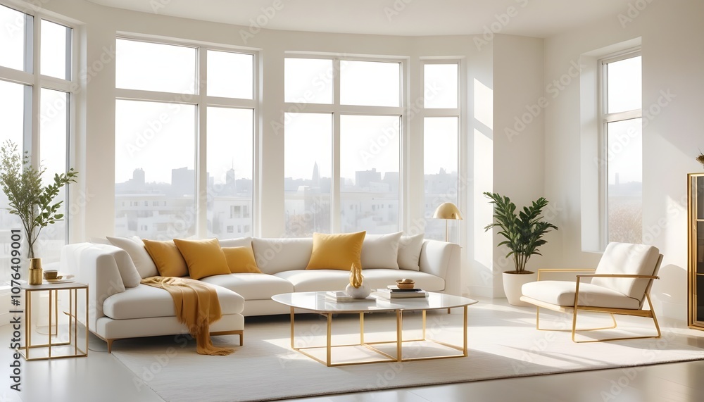 Fototapeta premium Photo interior modern design room 3d illustration