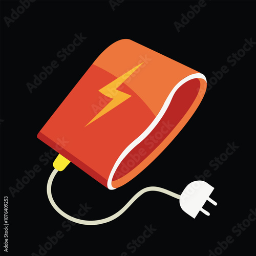 electric blanket vector art on white background for cozy home designv