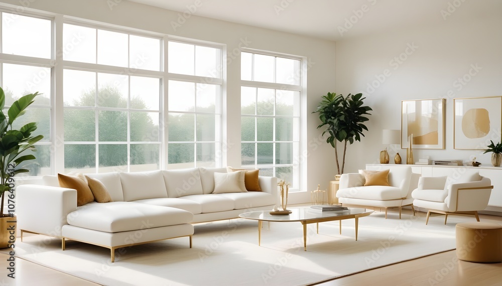 Fototapeta premium Photo interior modern design room 3d illustration