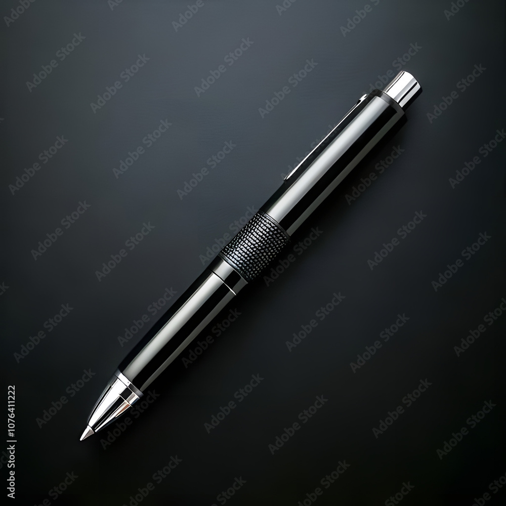 A Sleek Instrument of Expression.The pen lies poised on a dark background, its smooth contours catching the light and highlighting its refined craftsmanship. A Sleek Instrument of Expression.The pen lies poised on a dark background, its smooth contours catching the light and highlighting its refined craftsmanship.