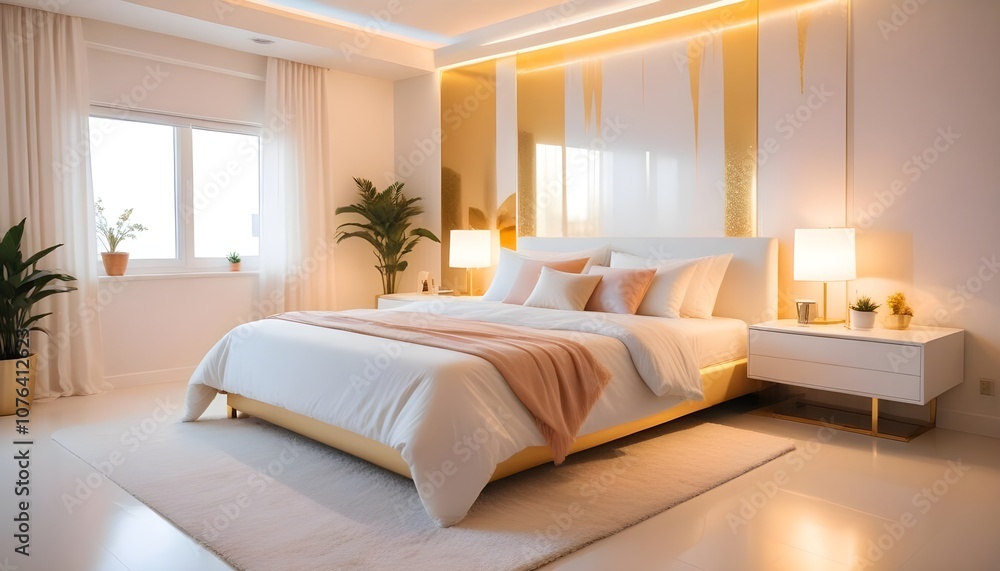 Photo interior modern design room 3d illustration Photo interior modern design room 3d illustration
