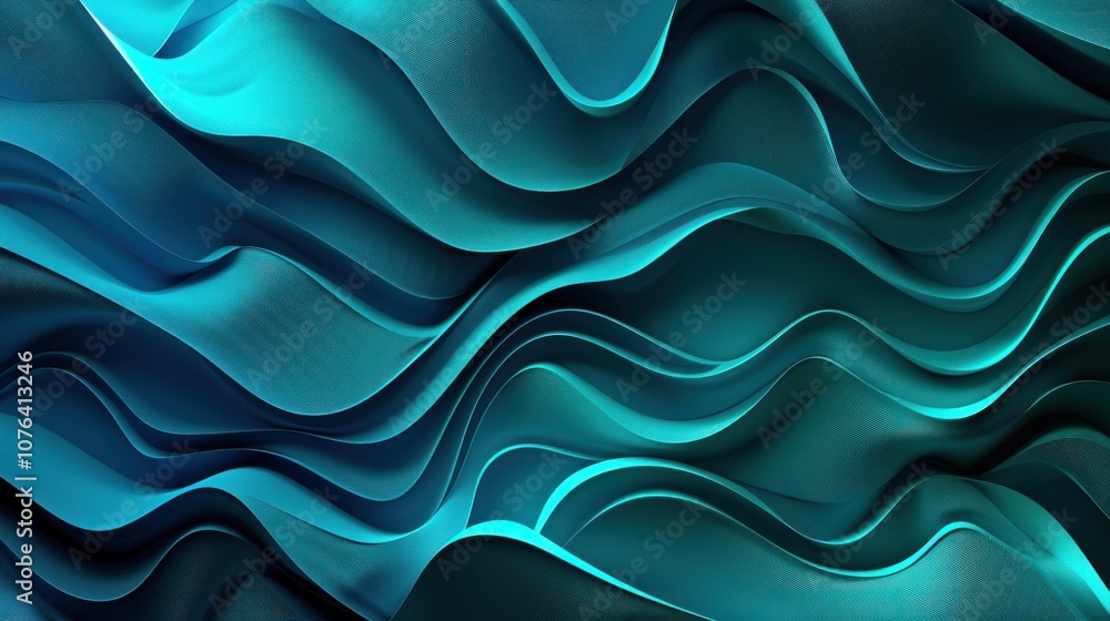Obraz premium Abstract Blue Waves
