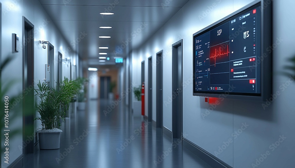 Emergency SOP Guide in Action, emergency SOP scenario, like an evacuation or medical response, where digital SOP instructions appear on screens, Emergency SOP Guide in Action, emergency SOP scenario, like an evacuation or medical response, where digital SOP instructions appear on screens,