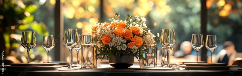 Elegant Corporate Event with Fine Dining Setup Elegant Corporate Event with Fine Dining Setup