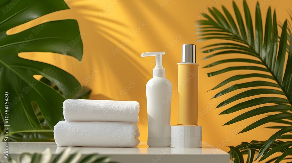 Wellness and Spa: spa accessories, candles, essential oils, and bath salts in a peaceful setting Generative AI Wellness and Spa: spa accessories, candles, essential oils, and bath salts in a peaceful setting Generative AI