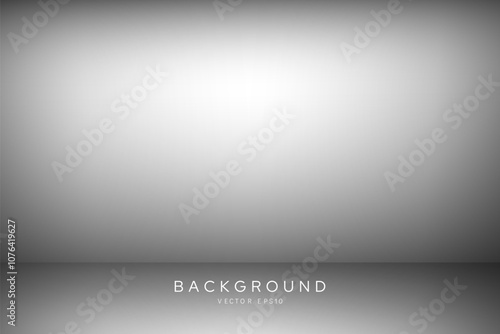 White gray room gradient background for product display, vector design