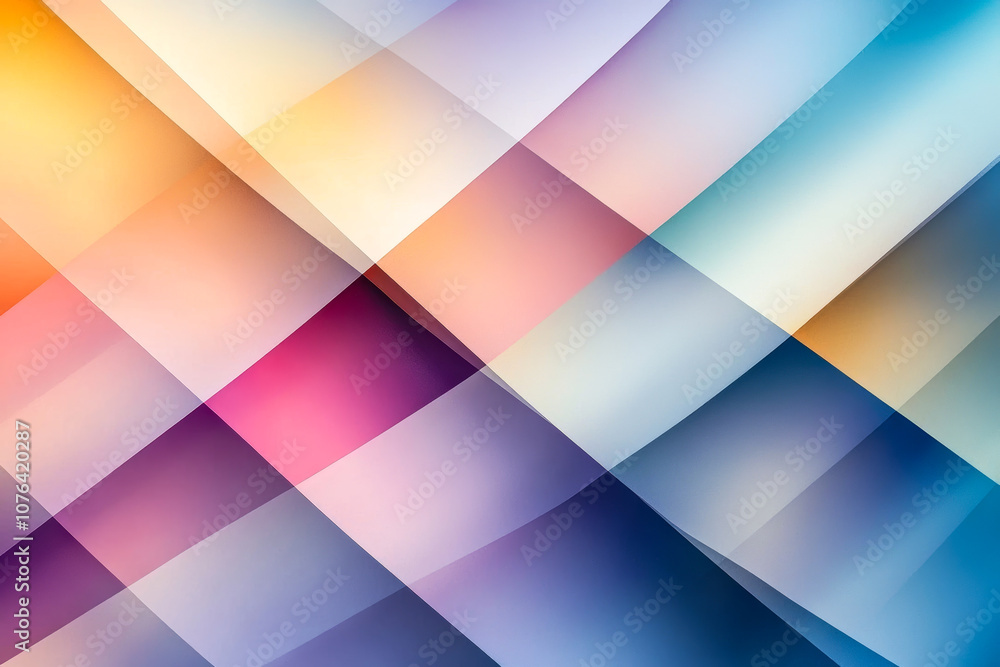 Obraz premium Subtle Pastel Gradient Shapes, Modern Art