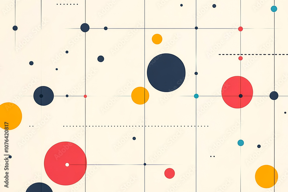Contemporary Black and White Dot Grid Pattern Contemporary Black and White Dot Grid Pattern