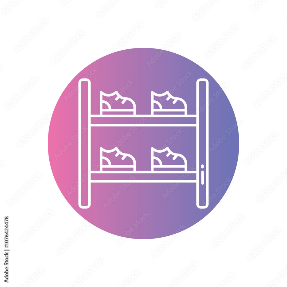 Shoe Rack vector icon stock illustration Shoe Rack vector icon stock illustration