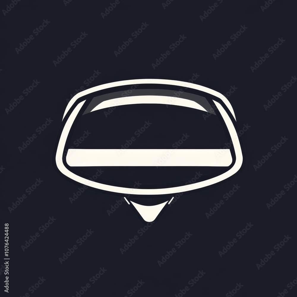 Abstract logo design with white lines and a dark background. Abstract logo design with white lines and a dark background.