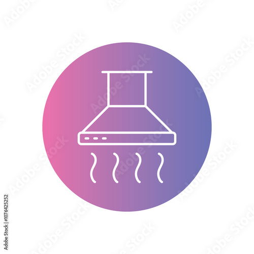 Extractor Hood vector icon stock illustration