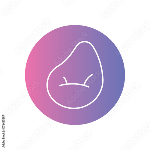 Bean Bag Chair vector icon stock illustration