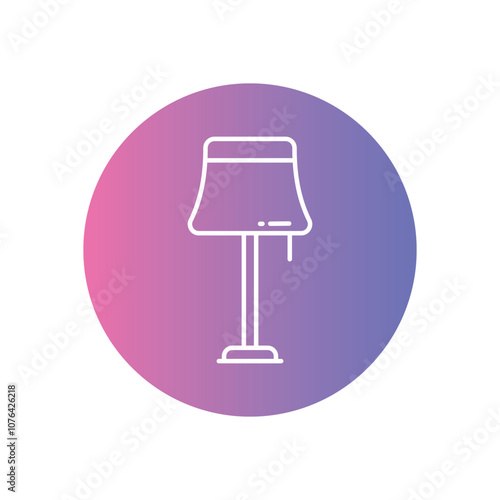 Floor Lamp vector icon stock illustration