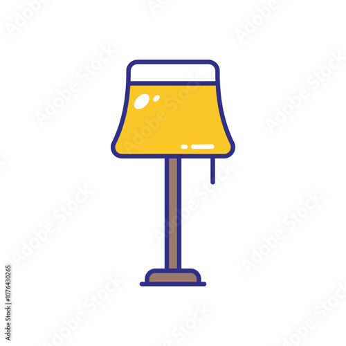 Floor Lamp vector icon stock illustration