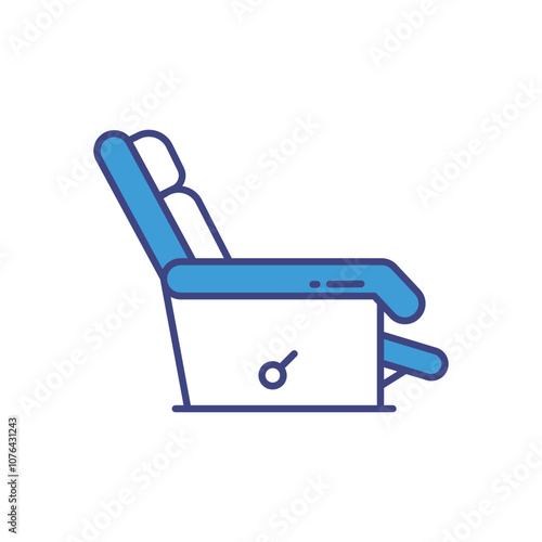Recliner vector icon stock illustration