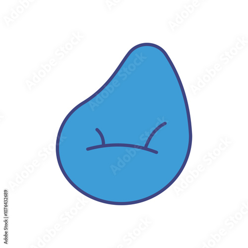 Bean Bag Chair vector icon stock illustration