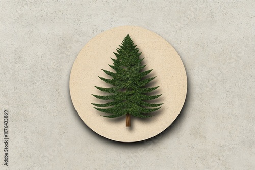 Evergreen Tree Logo Design for Natural Themes photo