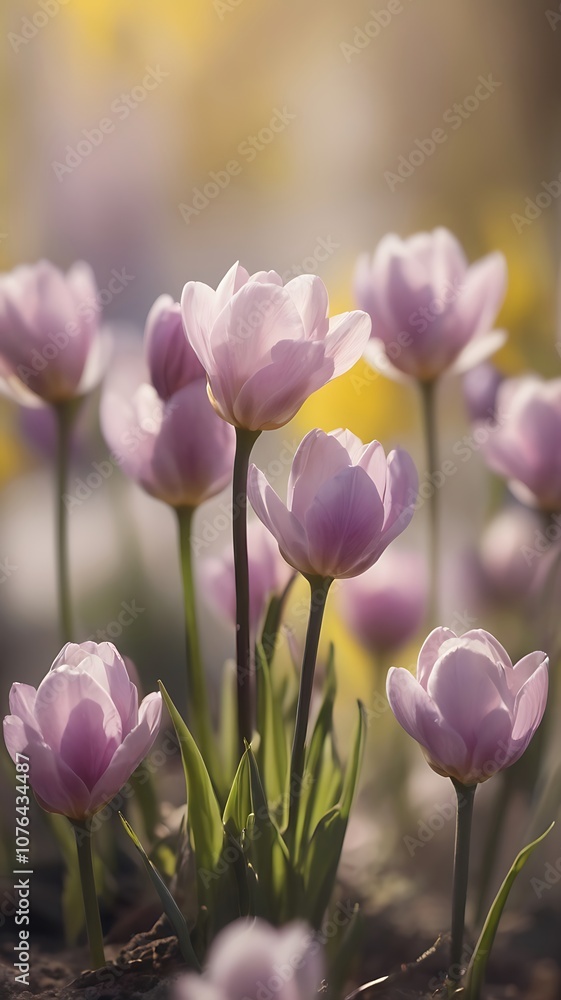 Fototapeta premium Beautiful Wild flowers in a sunny spring day