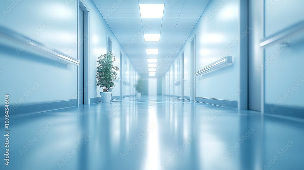 Modern Hospital Corridor: Gateway to Comprehensive Medical Care Modern Hospital Corridor: Gateway to Comprehensive Medical Care