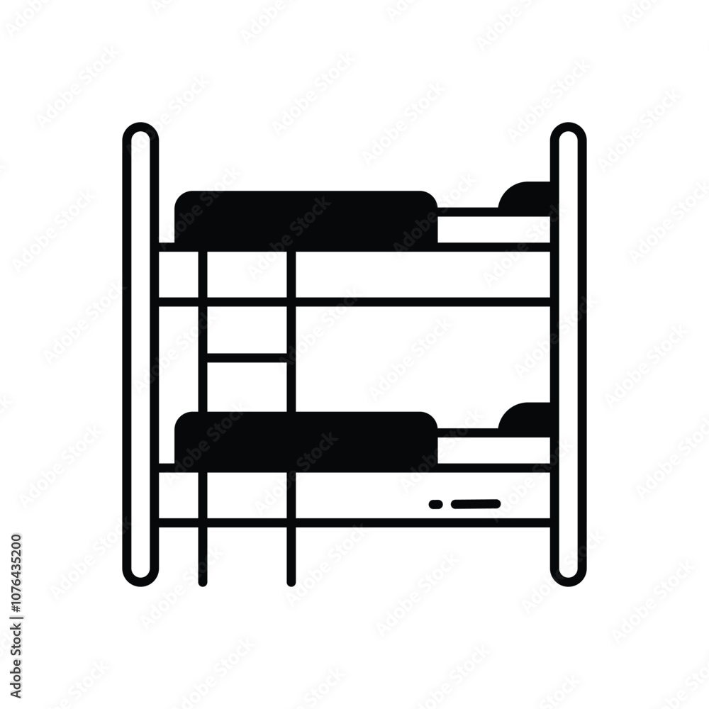 Bunk Bed vector icon stock illustration Bunk Bed vector icon stock illustration