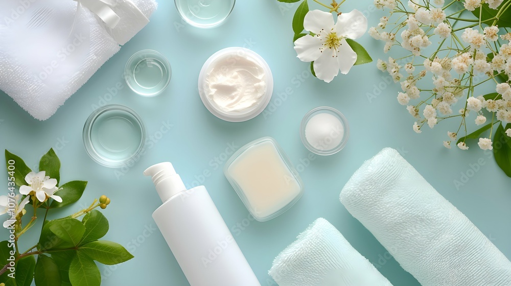 Wellness and Spa: spa accessories, candles, essential oils, and bath salts in a peaceful setting Generative AI Wellness and Spa: spa accessories, candles, essential oils, and bath salts in a peaceful setting Generative AI