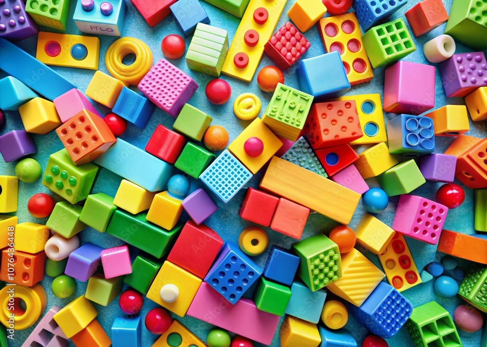 Colorful Toy Blocks Set from Birds Eye View for Inspiring Creative Play and Learning in Children’s Education and Developmental Activities Colorful Toy Blocks Set from Birds Eye View for Inspiring Creative Play and Learning in Children’s Education and Developmental Activities