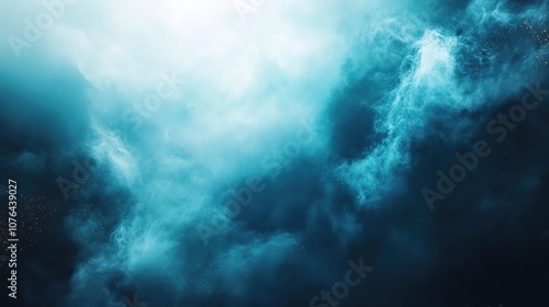 Ethereal Blue Cloudscape with Soft Lighting Creating a Dreamlike Atmosphere Perfect for Backgrounds and Artistic Imagery