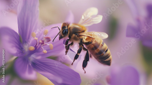 Bee on flower version 1