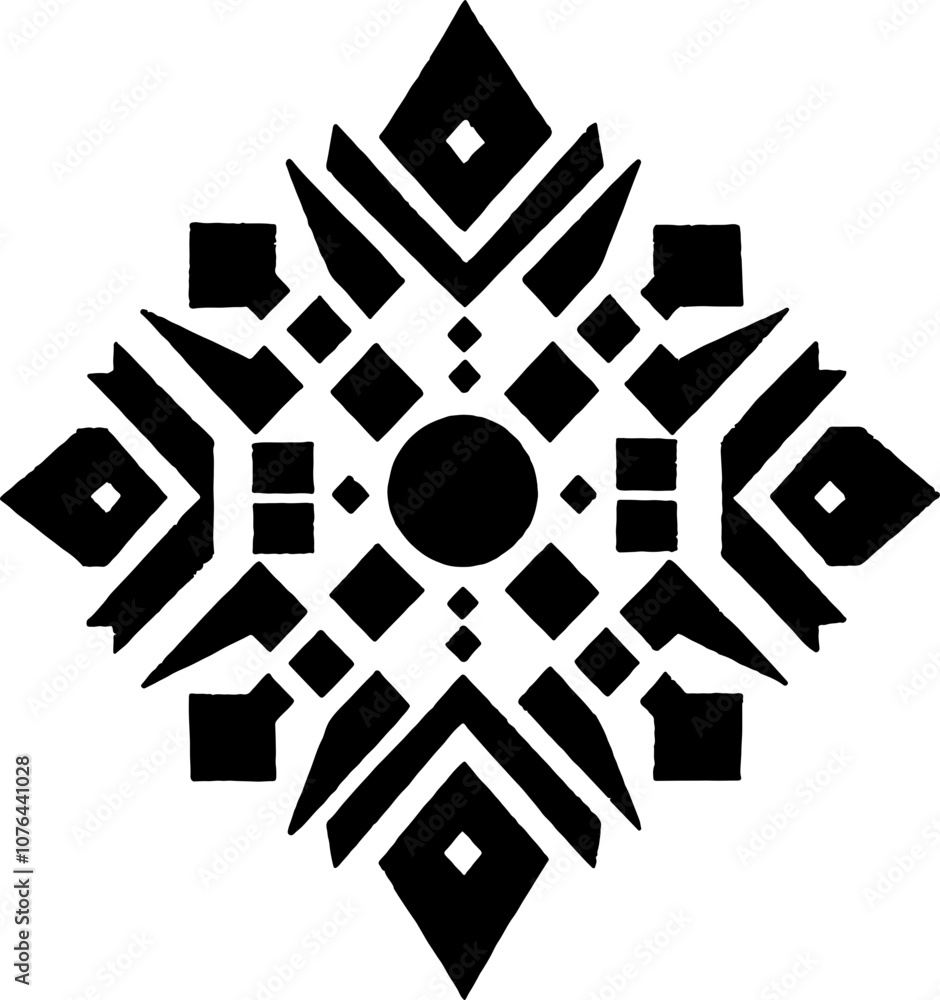 Fototapeta premium Aztec Navajo pattern. Vector Aztec Navajo geometric shape seamless pattern background. The geometric southwest pattern is used for fabric, textile, home decoration elements, upholstery, and wrapping.