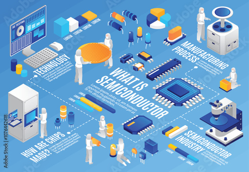 Semiconductor Technology and Manufacturing Infographic