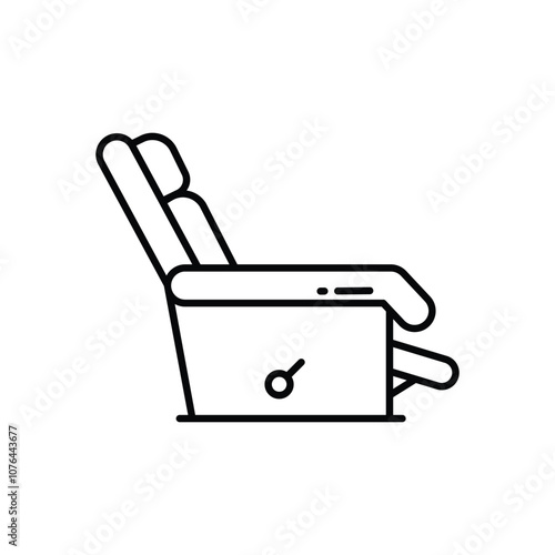Recliner vector icon stock illustration