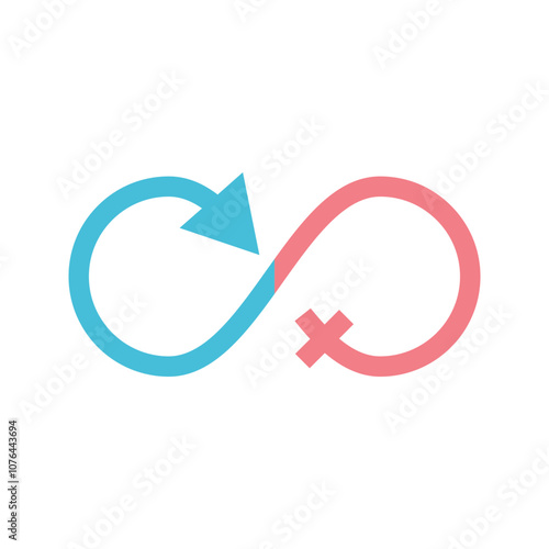 Gender symbol. Female and male icon. Man and woman sign