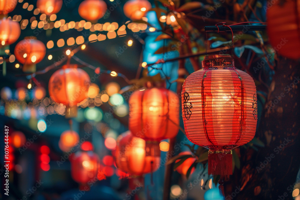 Beautiful holiday composition for celebrate chinese festival of lanterns Beautiful holiday composition for celebrate chinese festival of lanterns