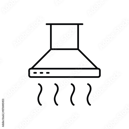 Extractor Hood vector icon stock illustration