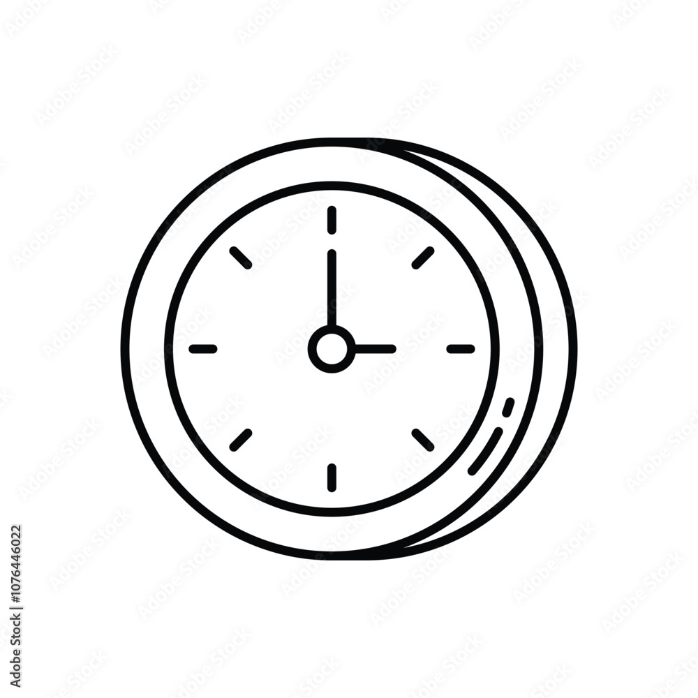 Clock vector icon stock illustration Clock vector icon stock illustration