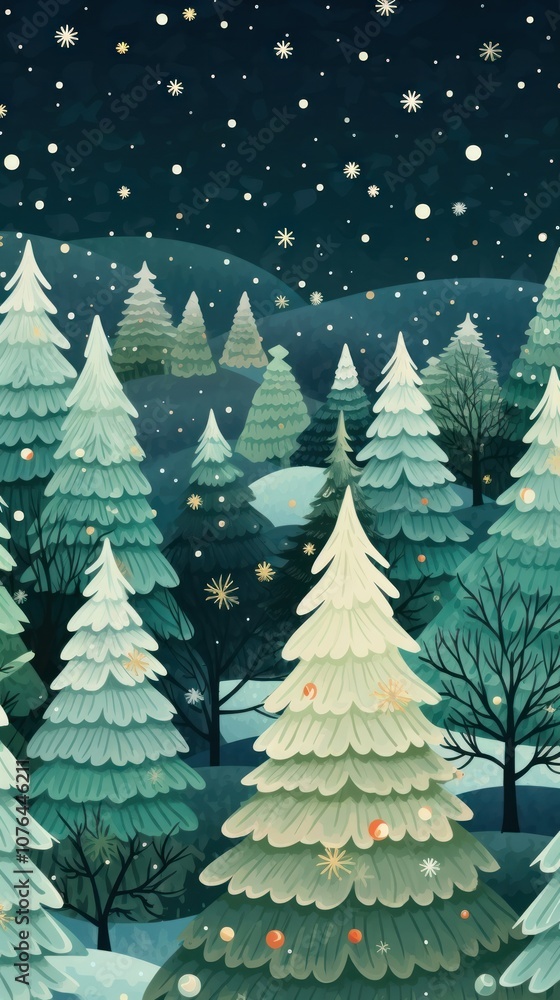 Obraz premium Festive Christmas tree christmas backgrounds land.